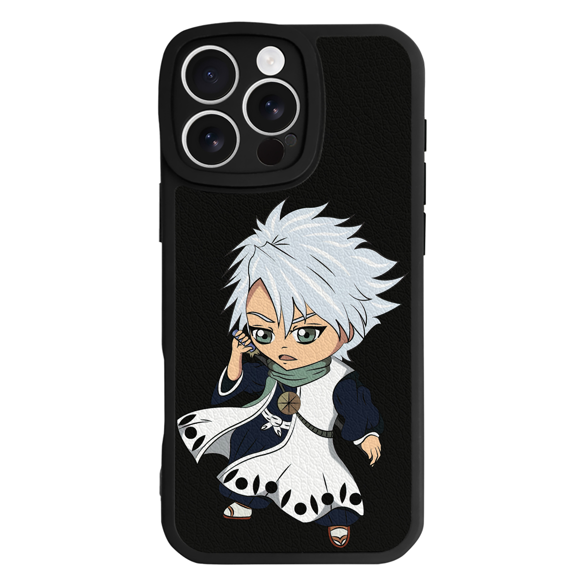 （画像用） ブリーチ 日番谷冬獅郎（ひつがや とうしろう） BLEACH Hitsugaya Toushirou 【iPhone 16シリーズ対応】シリコンスマホケース（レザー調） 材質：シリコン